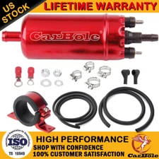 External High Pressure EFI Electric Inline Fuel Pump With Mounting Bracket Clamp