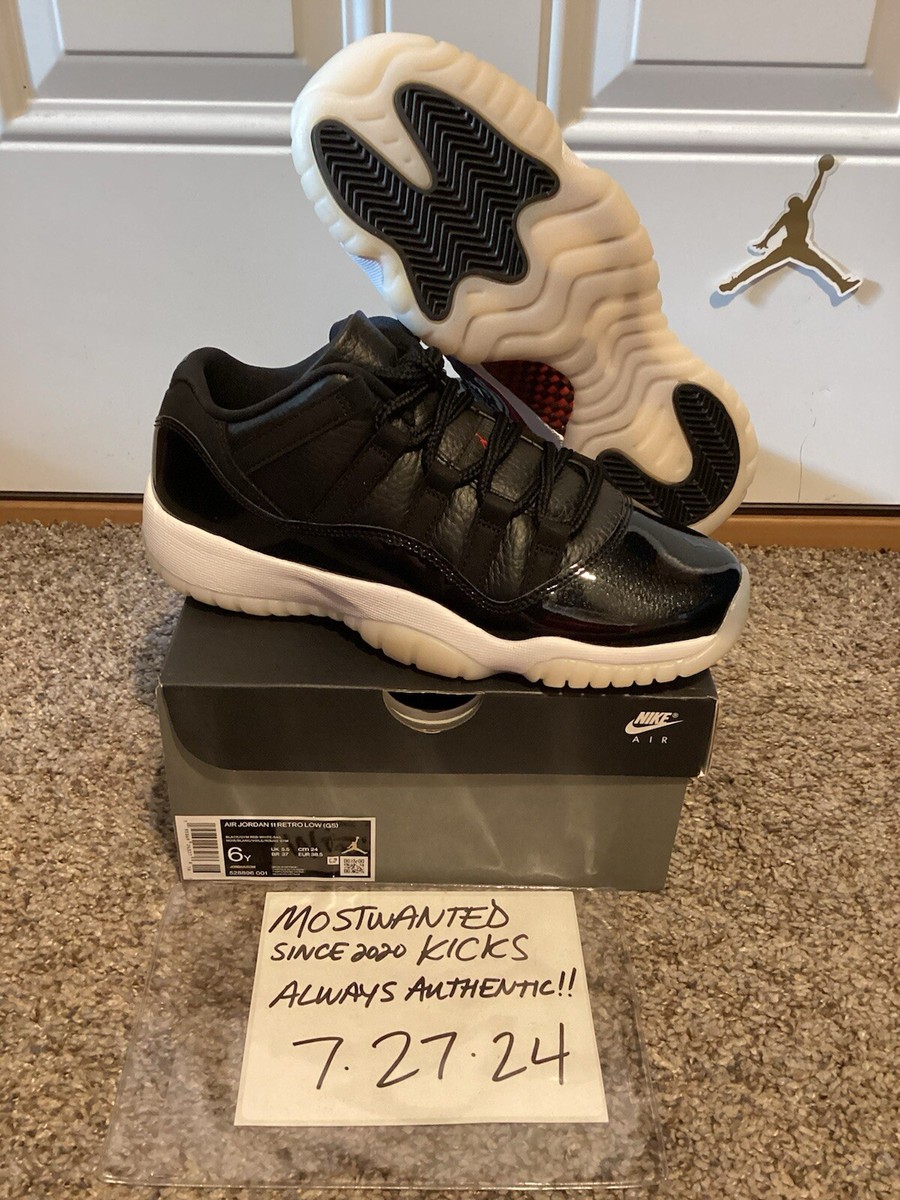 DS 2022 Nike Air Jordan Retro 11 Low 72-10 GS Sz 6Y/Women's Sz 7.5
