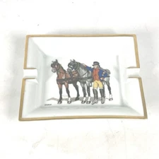 HERMES Horse pattern Ashtray Jewelry Case ashtray Pottery Multicolore