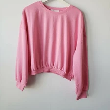 Elodie elastic womens sweatshirt size S Waist pink long sleeve