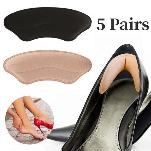 5 pares de almohadillas antideslizantes para zapatos de tela del revestimiento de cojín en el talón trasero plantillas | eBay