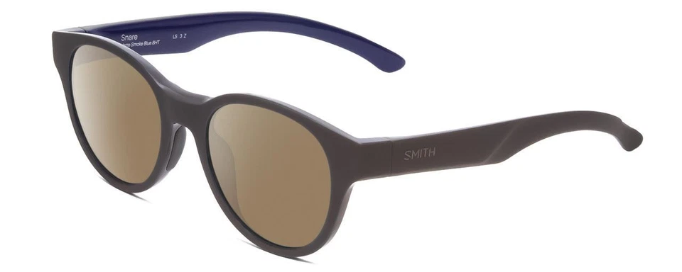 Gafas de sol Smith Optics Snare unisex redondas polarizadas mate gris humo azul 51 mm Foto 4 de 4