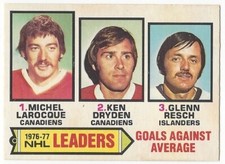 1977-78 OPC HOCKEY #6 GOALS AGAINST AVERAGE LEADERS (DRYDEN) - NEAR MINT-