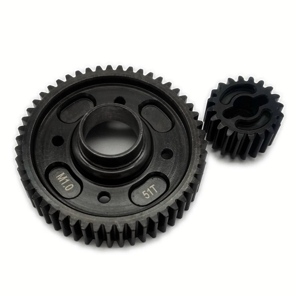 Steel Center Transmission 51T M1.0 Output Gear Input Gear for Traxxas XMAXX XRT - Image 2 of 4