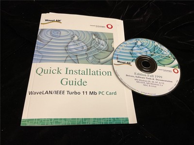 Lucent Technologies WaveLan Quick Installation Guide and CD  NO CARD INCLUDED