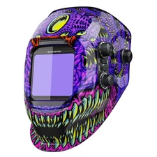 Auto Darkening Welding Helmet, 3.94"X3.66" Large Viewing Screen True Color We...