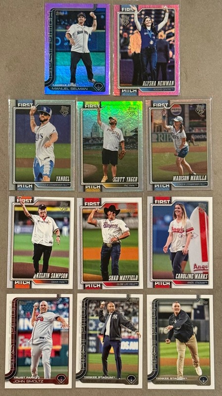 MLB BASEBALL 2025-2026 TOPPS FIRST PITCH CARD LOT NO DUPES* VARIOUS TEAMS