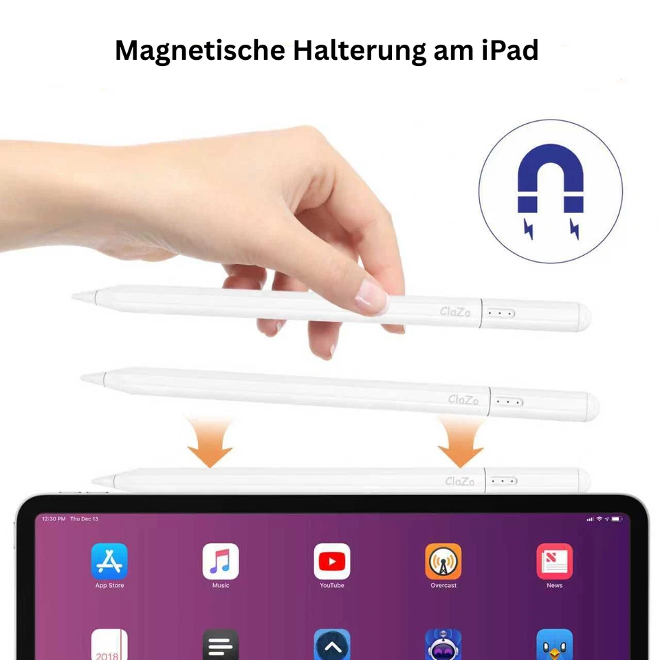 ClaZo Lumo Pencil - Eingabestift für iPad ab 2018, mit Palm Rejection - Bild 3 von 4