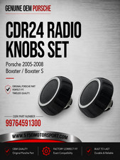 Porsche 2005-2008 Boxster/Boxster S CDR24 Radio Knobs Set GENUINE 99764591300