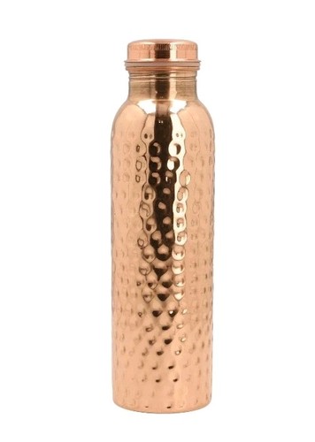 Pure Copper Water Bottle 34oz Handmade-Hammered Finish Ship's From USA