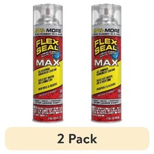  2 pack Flex Seal MAX Aerosol Liquid Rubber Sealant Coating, 17 oz, Clear