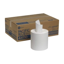 Pacific Blue Basic 1-Ply Centerpull Perforated Paper Towels by GP PRO - 6 Rolls