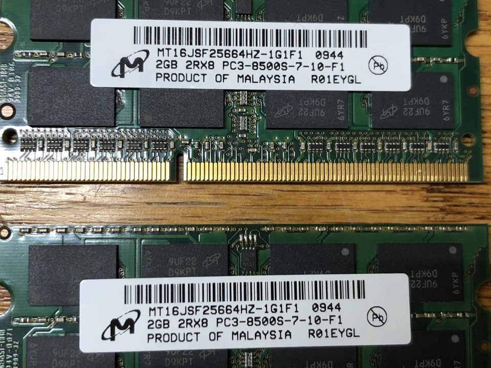 Micron 2 @ 2 gigs PC3 - 8500 RAM / Memory - Image 4 of 4