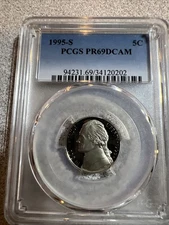 1995-S Proof Jefferson Nickel PCGS PR69DCAM