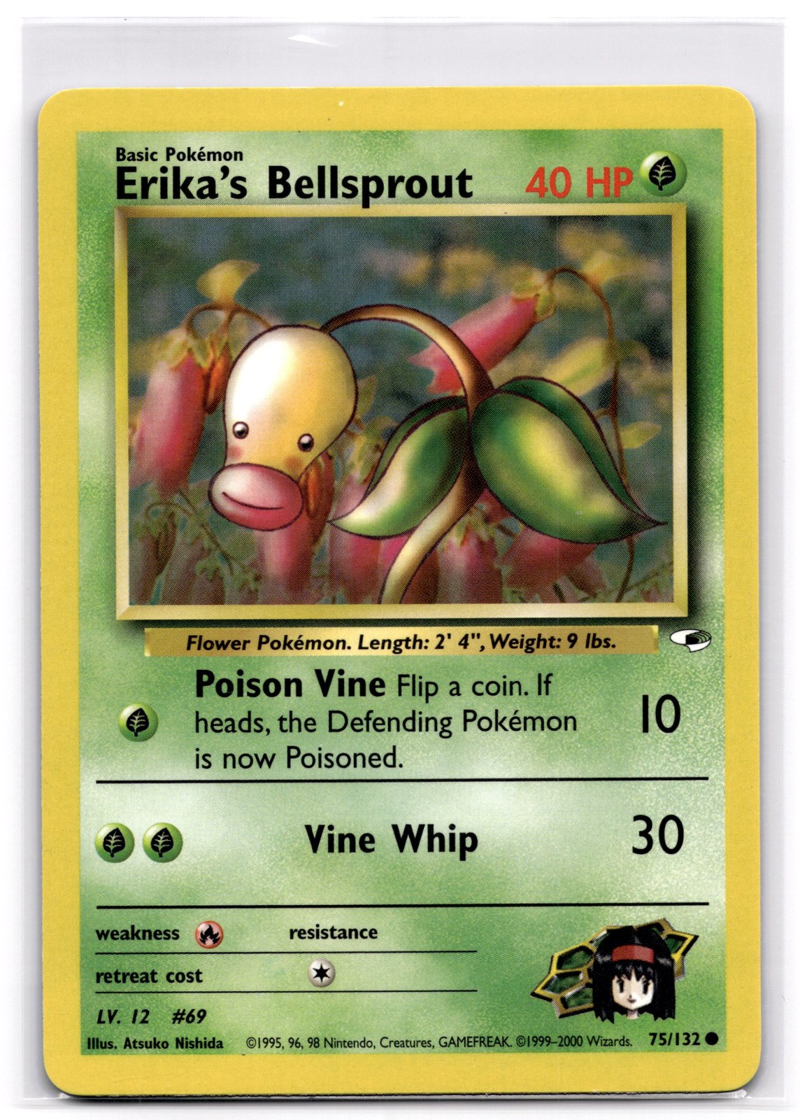 Erika's Bellsprout (75) 075/132 Unlimited - Pokemon Gym Heroes - LP