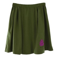 MARNI Girls Military Green Cotton Terry Elastic Waist Flared Skirt 10 NWT