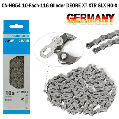 MARKENLOS Für Shimano Deore XT CN-HG54 10 Fach Kette HG-X 116 Glieder MTB Fahrradkette SLX