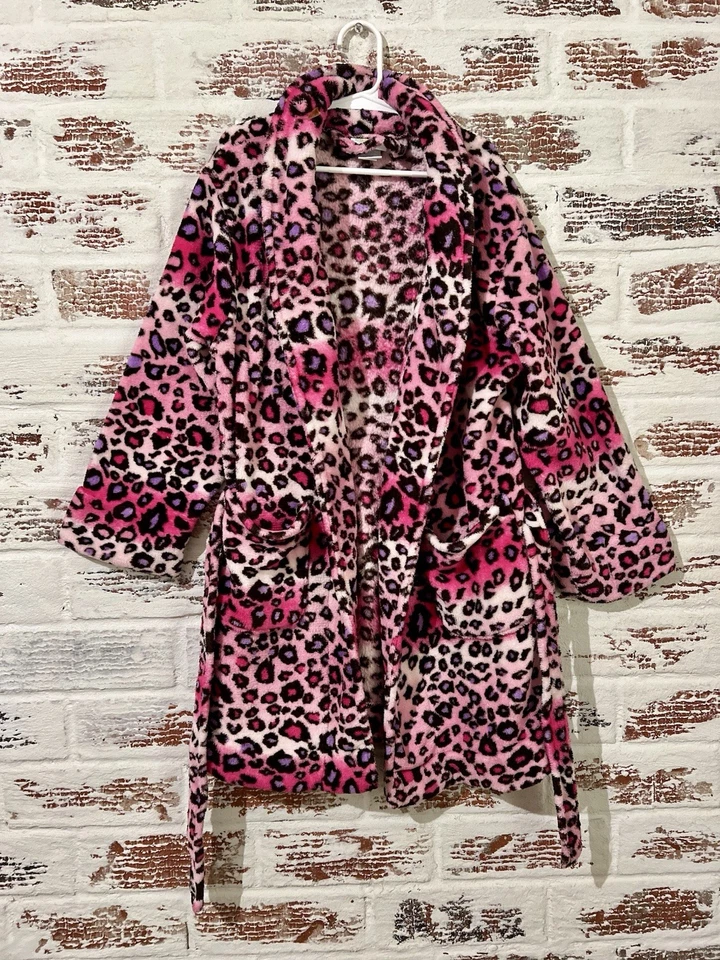 Niñas Bata Capelli Nueva York Niños Rosa Leopardo Estampado Cinturón Talla 7/8  Foto 2 de 4