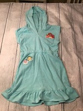 Disney The Little Mermaid Ariel Swimsuit Coverup Dress Hoodie Size 6/7
