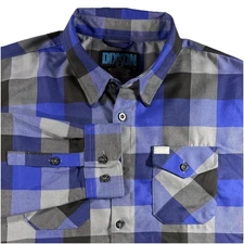 Dixxon Portside Flannel Shirt Men’s XL Blue Black Long Sleeve Button Up 10th