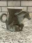 Frankoma Pottery Donkey Mug/Planter, Gray