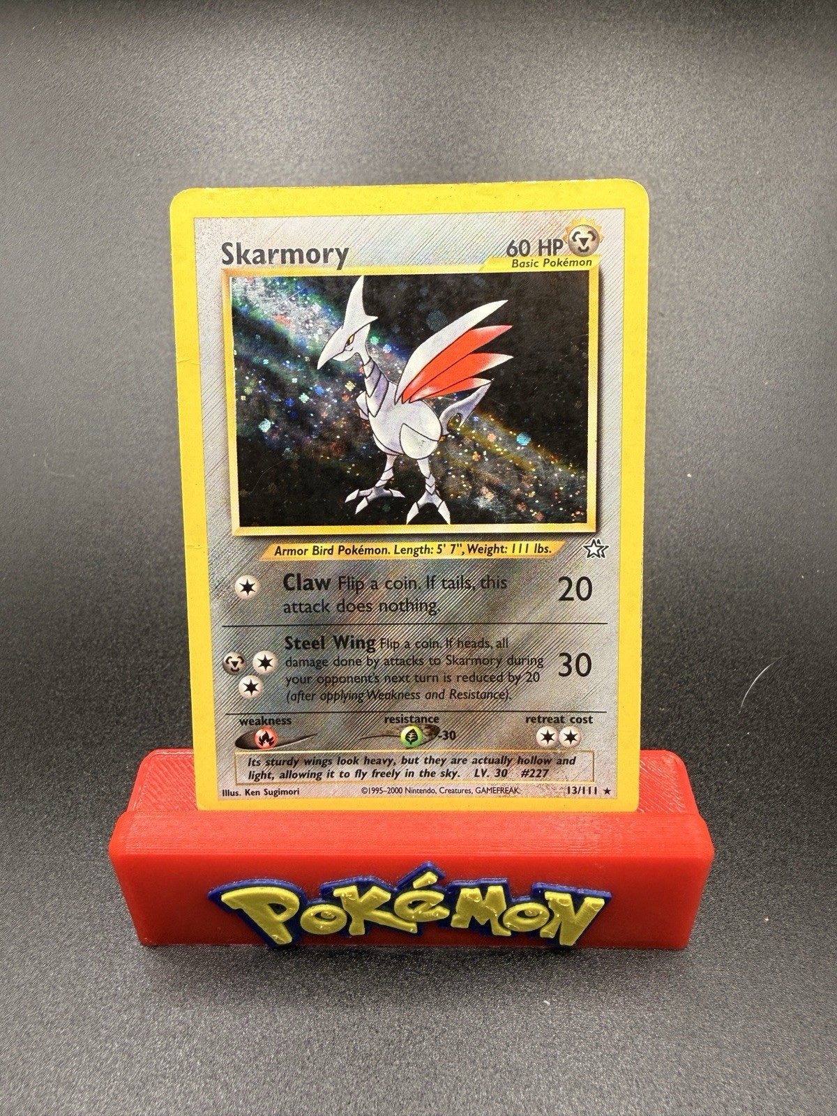 SKARMORY 13/111 HOLO RARE NEO GENESIS POKEMON UNLIMITED HOLO MP
