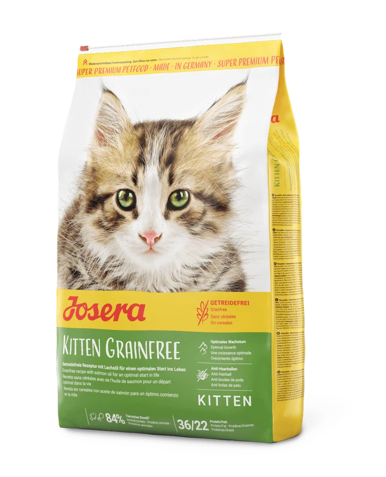 JOSERA Kitten grainfree (10 kg) | getreidefrei | Lachsöl | für wachsende Katzen
