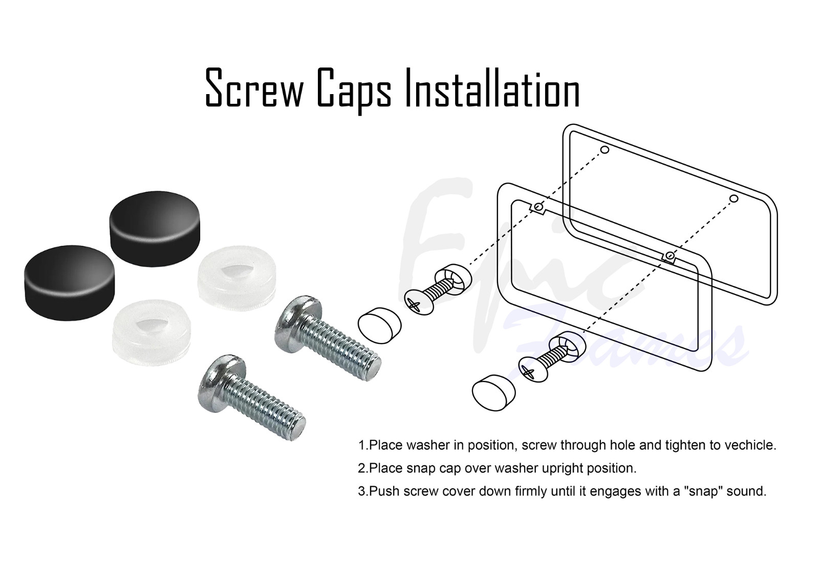 Vintage Honda Logo License Plate Frame Black Premium Stainless Steel Anti-Rust