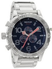 BRAND NEW NIXON Watch 51-30 A083307 CHRONO Navy Blue / Silver A083-307 5130