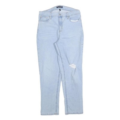 Calvin Klein Jeans Damen hellblau Regular Fit Straight Denim W31 L28 Reißverschluss