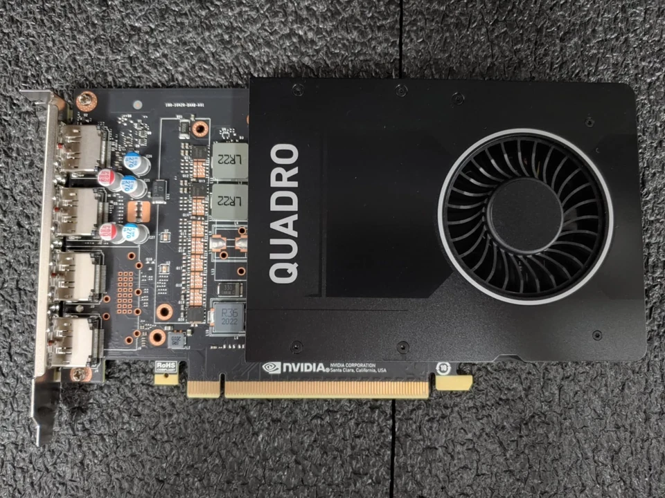 PNY VCQP2200 PG420NG Quadro P2200 5GB PCI-E x16 DP x4 Video Graphics Card - Image 2 of 4