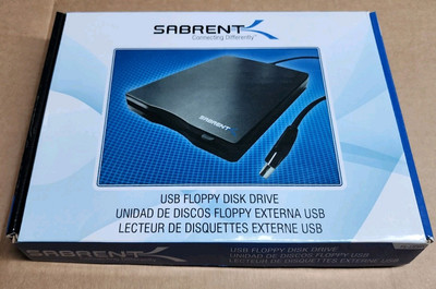 Sabrent External USB 2.0 1.44 MB Floppy Disk Drive (FL-UDRV) NEW OPEN Box 