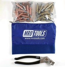 25 1/8 and 25 3/16 Cleco Fasteners  Cleco Pliers  Mesh Carry Bag - Cleco Faste