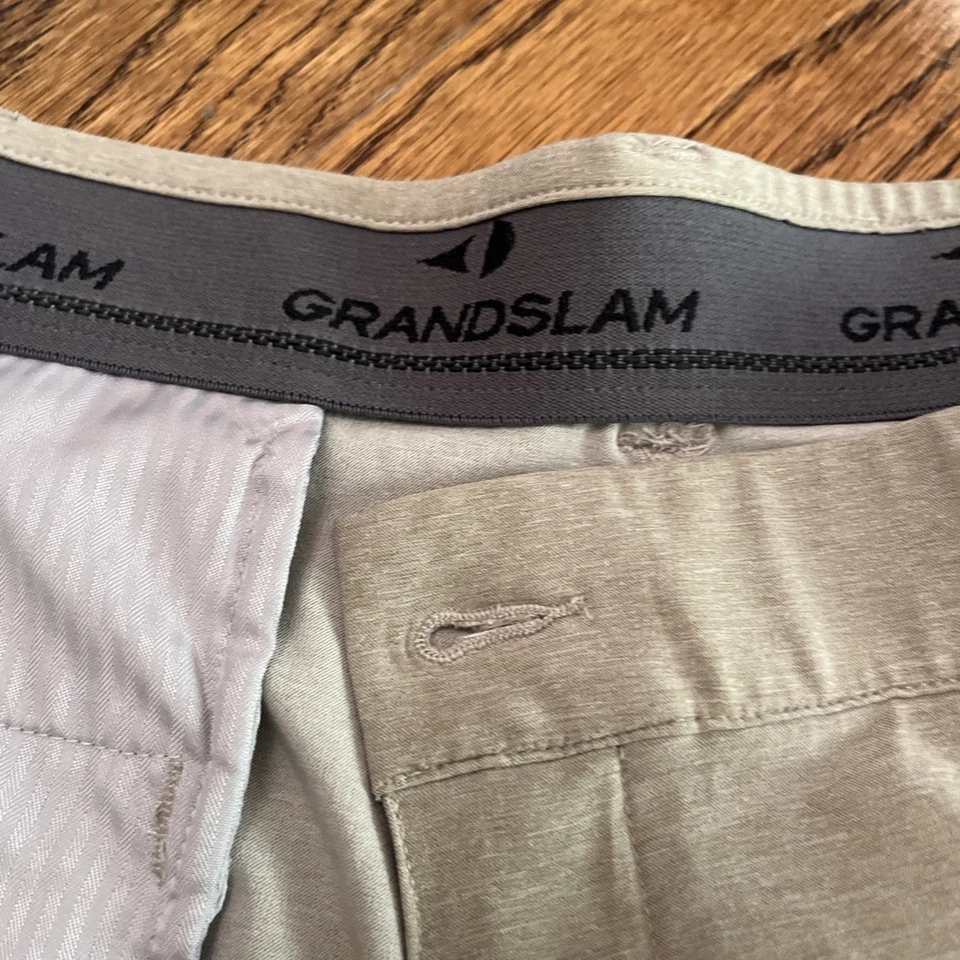 Grandslam Mens Khaki Tan Flat Front Golf Shorts Size 44 - Image 4 of 4