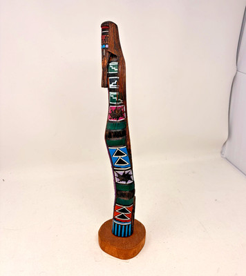 RAR! Vintage Navajo Kachina Puppe Jerrold Kerl handgeschnitzt bemalt Holzskulptur 17 Zoll