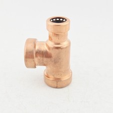 Copper Push Fit Reducing Tee 22mm x 22mm x 15mm Pipe Connector