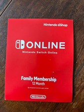 Nintendo Switch Online Eshop Family Membership 12 Months