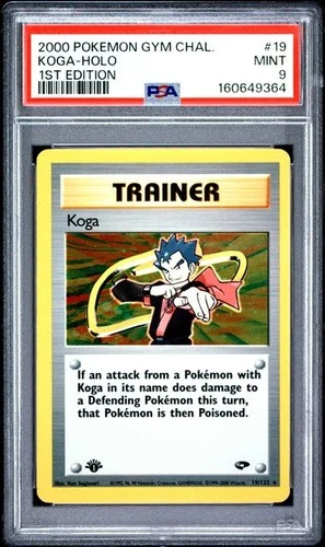 2000 Pokemon Gym Challenge 19 Koga Holo 1st Edition PSA 9 Mint