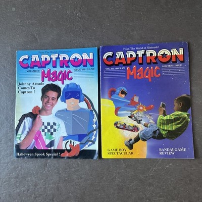 VTG LOT 2 Captron Magic Video Game Magazines Volume 3 Issue 8 & Volume 3 Issue 7