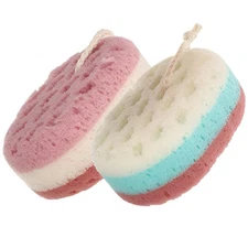2 Pcs Bath Loofah Sponge Facial Cleansing Exfoliating Body Exfoliator