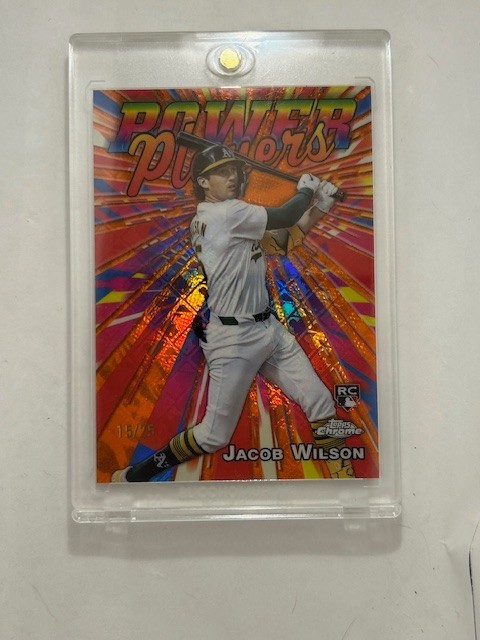 2025 Topps Chrome - Power Players /25 Orange Refractor - Jacob Wilson (RC)