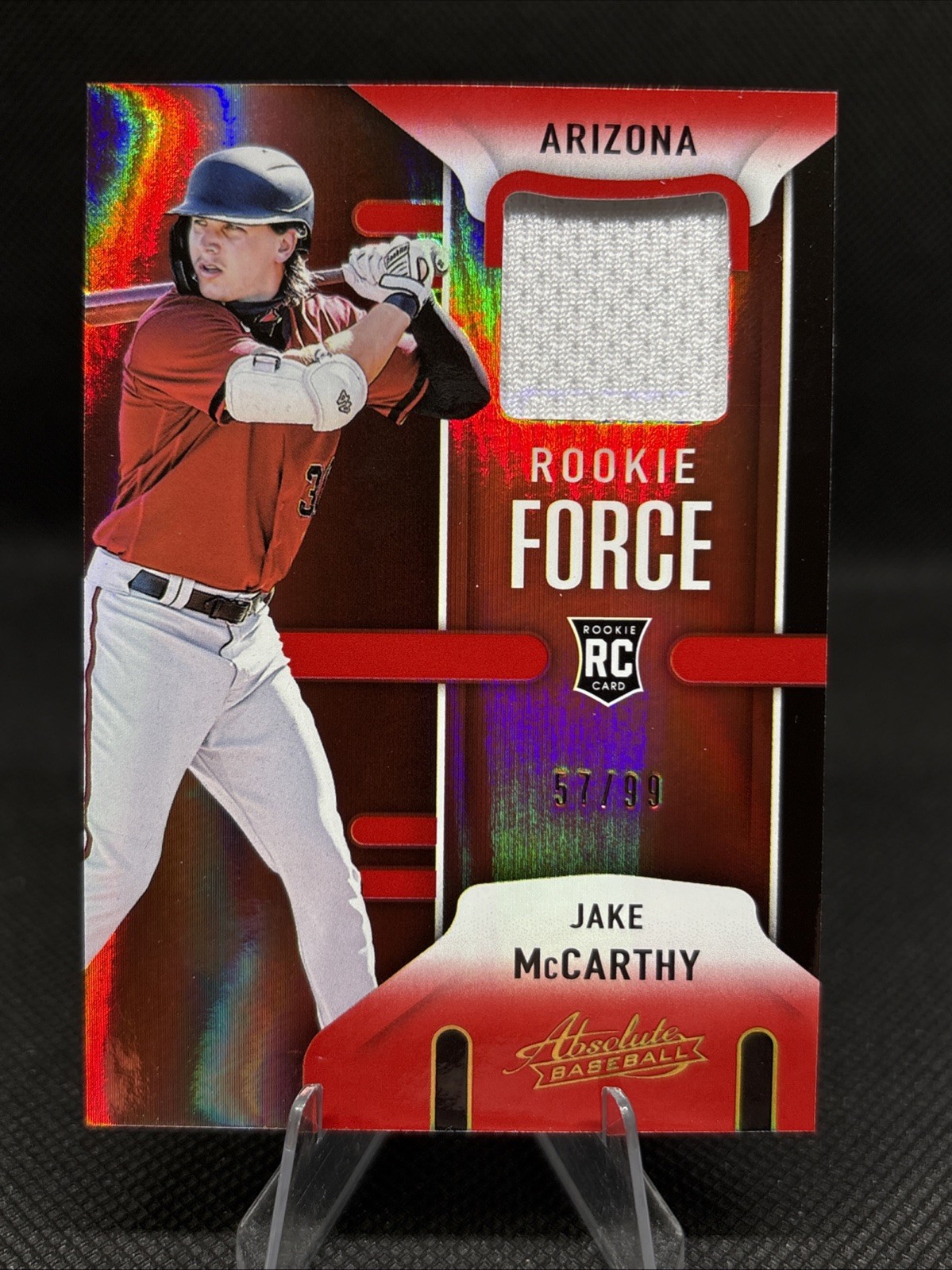 2022 Panini Absolute Rookie Force Spectrum /99 Jake McCarthy Jersey Relic RF-JM