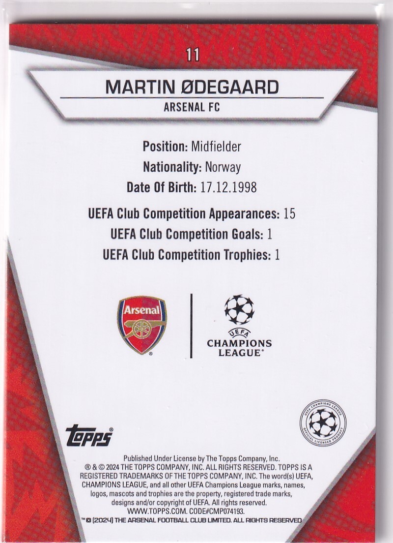 Topps UCL Super-Stars 23/24 Nr. 11 Martin Odegaard | eBay