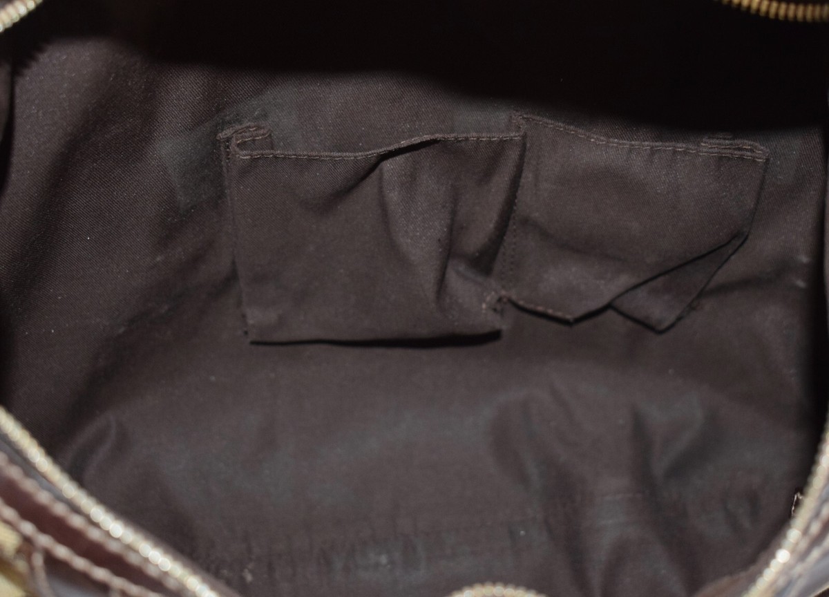 Vintage Gucci GG Royal Canvas & Leather Hobo Dark Brown Zip