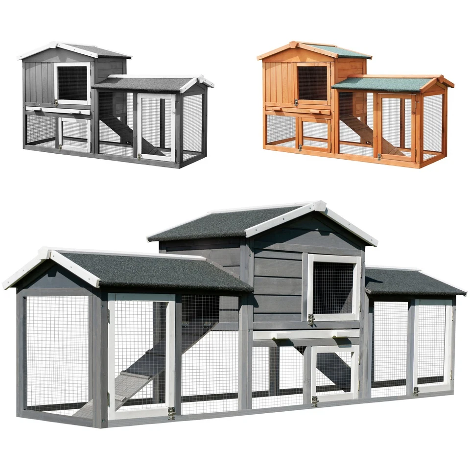 MY ANIMAL Hasenstall Kaninchenkäfig Hasenkäfig Kaninchenstall Gehege Kleintierstall XXL