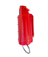 Red Twist Lock Plastic Case Portable Safety Pepper Spray Mace Holster Keychain