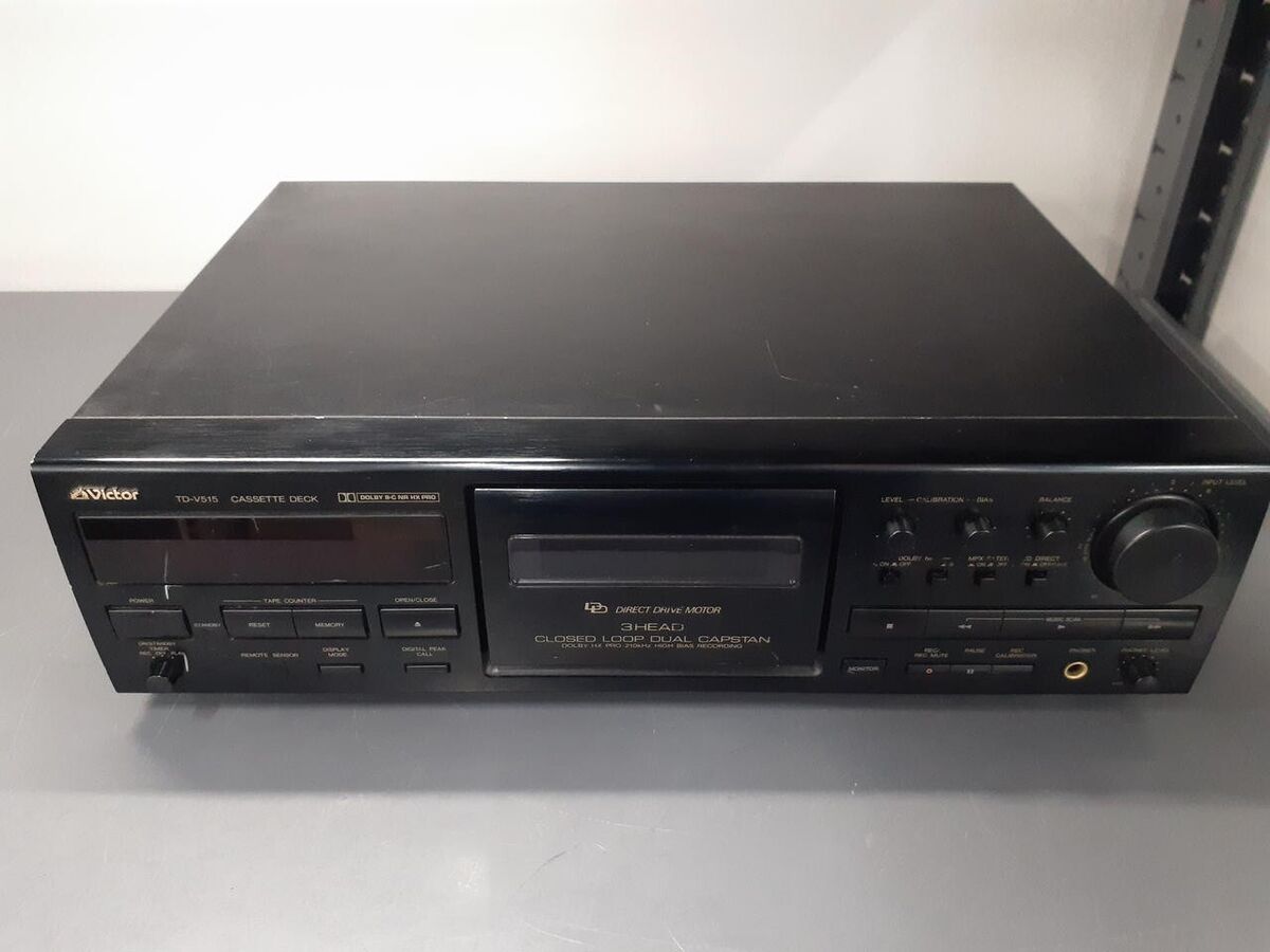 Victor JVC TD-V515 3 Head Cassette Deck Dolby Working Tested Victor JVC TD-V515 3 Head Cassette Deck Dolby Working Tested