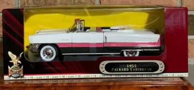 1955 Packard Caribbean WHITE / PINK 1:18 Die-cast Model Car RARE
