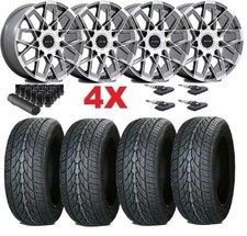 Fits Lincoln Navigator 24 Silver Wheels Tires F-150 New Lexani Set Package