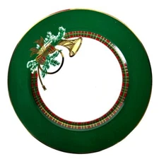 "The Hunt by Georges Briard Green Rim Accent" Salad Plate in Box-Set of 4-RARE!